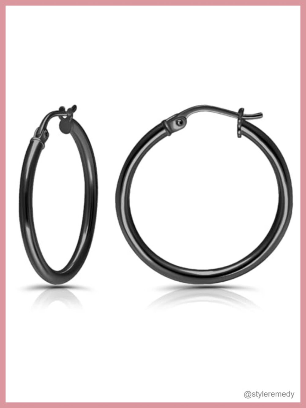 925 Sterling Silver 2mm Hoop Earrings Click-Top Lightweight Hypoallergenic